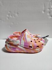 Crocs Classic Cutie Marbled Clog Platform 207837-83F Girls Size 6 WITH TAGS
