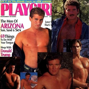 PLAYGIRL 8-90 BONNIE RAITT DENNIS HOPPER ARIZONA MEN K CLINE HAIRY AUGUST 1990 - Picture 1 of 1