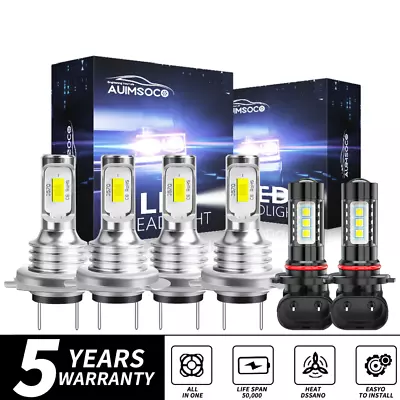 For BMW 545i Base Sedan 4-Door 4.4L 2004-2006 6x LED Headlight + Fog Light Bulbs - Image 1 of 4