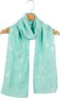 Women Ladies Assorted Animal Print Scarf Shawl Wrap with Glitter Bling Foil