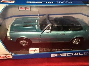 Maisto 1:18 Special Edition Diecast Model Car 1967 Chevrolet Camaro SS 396 Conv. - Picture 1 of 10