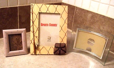 Lot of 3 Picture Frames - Themes of Fishing, Crystals & Glass - Some NWOT - Image 1 of 4