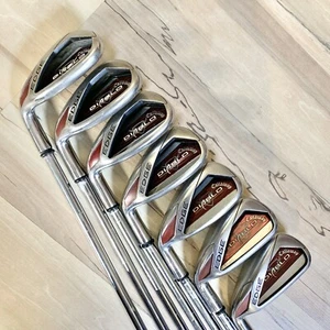 Left-Hand Callaway Diablo Edge Iron Set 6-PW AW SW (7 Clubs) Steel Shaft Uniflex - Picture 1 of 21