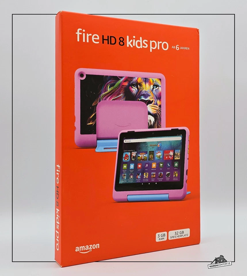 Das neue Amazon Fire HD 8 Kids Pro Tablet | 32GB | 12 Gen. 2024 | Löwen-Design ✅ - Bild 1 von 4
