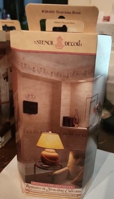 NEW Vtg Romance Nouveau Rose Stencil Decor Pre Cut Wall Border Susan Driggers - Image 1 of 4