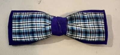 Vintage Hart Ormond NYC Bowtie Blue 3.5” Clip On Double Tie - Image 1 of 4
