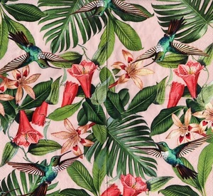 Serviettes en papier Colibri oiseau fleurs exotiques.Paper napkins hummingbird 2 - Imagen 1 de 2