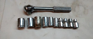Ratsche Steckschlüssel 1/4" Set 11 Tlg.. Steckschlüssel + Nüsse 10 St.. - Bild 1 von 5