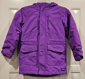 Lands' End Waterproof Insulated Winter Parka Girls Medium 5-6 Hood - Picture 1 of 6