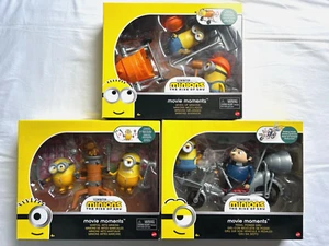 Minions The Rise Of Gru Movie Moments colección conjunto de 3 piezas TOTALMENTE NUEVO - Imagen 1 de 6