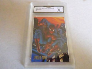 SPIDER-MAN 1997 FLEER SPIDER-MAN INTERNATIONAL # 1 GRADED 8 L@@@K
