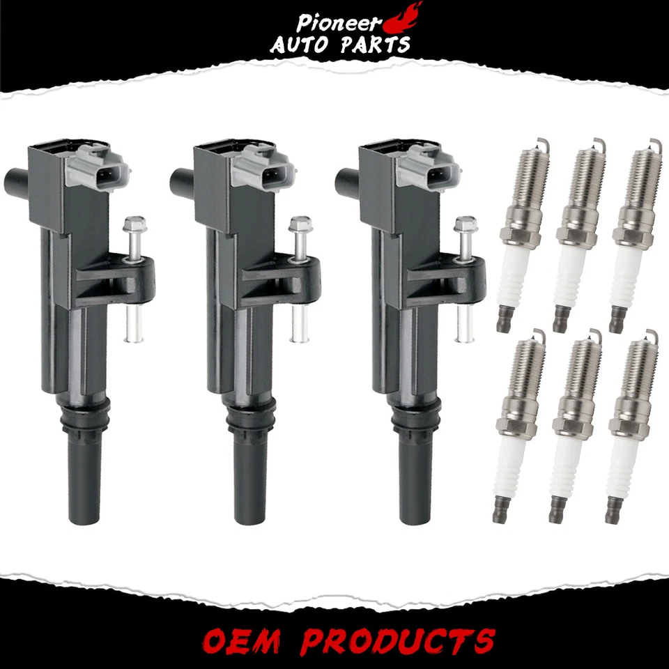3X Ignition Coil+6X Spark Plug For Jeep Liberty 09-10 Dodge Ram 1500 3.7L UF640 - Изображение 1 из 4