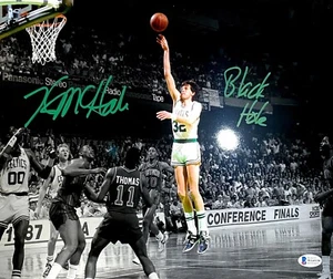 KEVIN MCHALE SIGNED 11X14 PHOTO BOSTON CELTICS BECKETT COA BLACK HOLE 2 - Picture 1 of 3