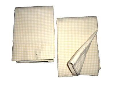 FUNDAS DE ALMOHADA ESTÁNDAR VINTAGE WAMSUTTA AMARILLO Y BLANCO GINGHAM (2) 18X29 Foto 1 de 4