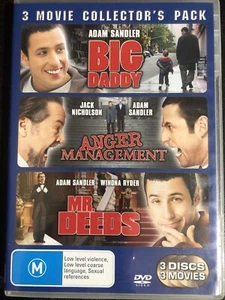 Adam Sandler Pack - Big Daddy + Anger Management + Mr Deeds DVD Region 4 - Picture 1 of 5