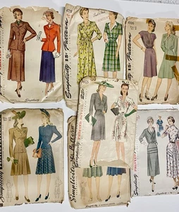 SIMPLICITY Damen Schnittmuster 1940’s Lot Of Seven Have More & Combine Ship - Bild 1 von 15