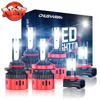 For Jeep Grand Cherokee 14-2018 LED Headlight High&Low + Fog Light Bulbs Combo - Image 1 of 4