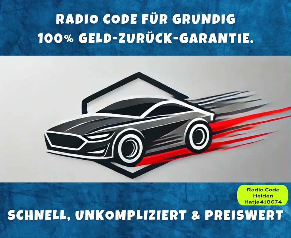 Grundig Radio Code 1991-1998 Citroen Fiat Opel Saab MB Sound Pin Code - Bild 1 von 2