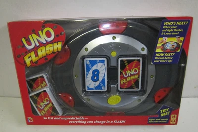 Mattel M1002 Uno Flash Strategy Fast/Unpredictable Electronic Card game complete - Image 1 of 3