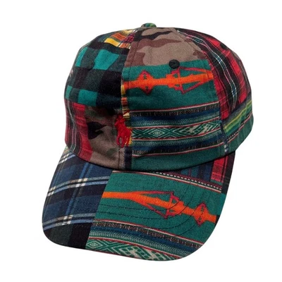 Polo Ralph Lauren NEW Patchwork Baseball Cap with Red Pony Logo Adjustable OSFM - Image 1 of 4