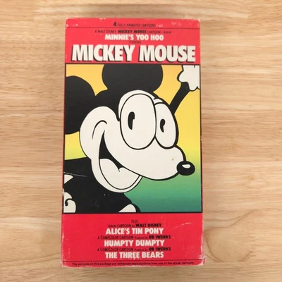 Mickey Mouse VHS Disney Minnie's Yoo Hoo Humpty Dumpty 3 Bears Alice's Tin Pony - Image 1 of 4