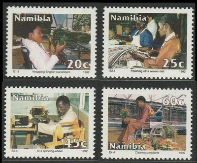 Sellos Namibia 1992 Integración de Discapacitados Sc#722_25 MNH Foto 1 de 2