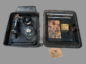 Vintage Stronger PAX Cast Iron Miners Wall Mount Telephone Call Box Phone - Picture 1 of 12