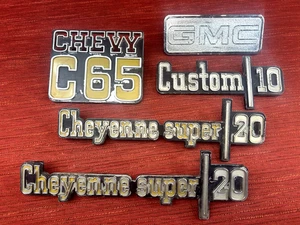 1973-1976 Chevy Cheyenne super 20 truck emblems, Custom 10, GMC, C65 square body - Picture 1 of 15