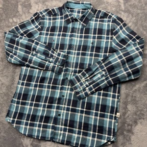 North Face Shirt Mens XL Blue Plaid Flannel Button Up Long Sleeve Casual Outdoor - Picture 1 of 12