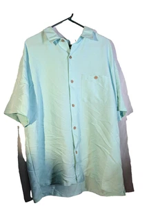 Joe Marlin Hombre Cómodo Ajuste Azul Rayón Mezcla Camisa XL Usada - Imagen 1 de 4