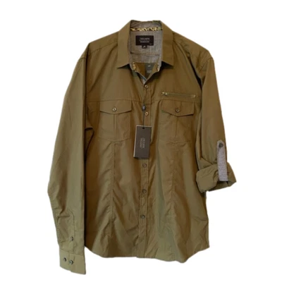 Camisa mediana TRIUMPH Over Tragedy para hombre de moda verde utilitaria grunge informal de viaje Foto 1 de 4