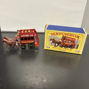 MATCHBOX MODELS Of YESTERYEAR Y-12 HORSE BUS LIPTON TEA In Original Box MINT WOW - Picture 1 of 5