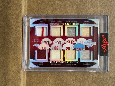 2025 Leaf Spectacular Fightin Phils 8 Relics Rose Schmidt Carlton /25 - Image 1 of 2