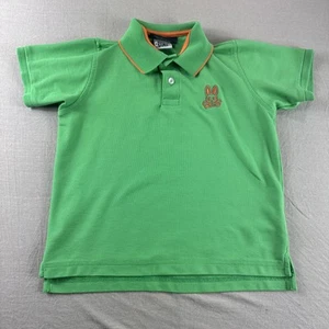Psycho Bunny Polo Boys M 10-12 Green Golf Shirt Short Sleeve Performance Preppy - Picture 1 of 7