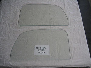 FORD PICKUP TRUCK 1938 1939 1940 1941 1942 LEFT AND RIGHT DOOR GLASS CLEAR - Picture 1 of 2