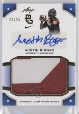 2015 Leaf Perfect Game National Showcase Jersey Gold /25 Austin Biggar Auto