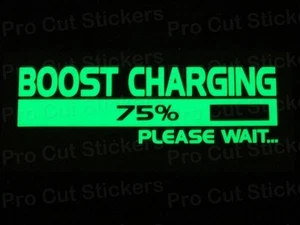Boost Charging Small to Large Glow in the Dark Luminescent Vinyl Stickers Decals - Picture 1 of 2