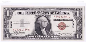 $1 1935 A Hawaii HI Silver Certificate War Time WWII Emergency Issue! About Unc. - Picture 1 of 2