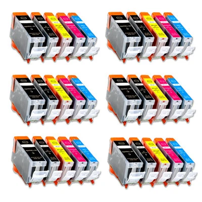 30 Pack New Ink Set fits Canon PGI-5 CLI-8 Pixma iP4500 iP4300 MP500 MP530 MP600 - Image 1 of 4