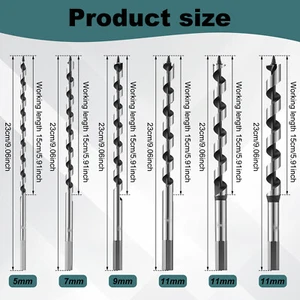 6 Pcs Auger Drill Bit Set 6-16mm Auger Drill Bit for Wood Set with Hex AU`- - Picture 1 of 11