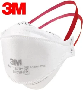 (50 MASKS) 3M Aura 1870+ Face Masks NIOSH Approved N95 Particulate Respirators - Picture 1 of 5