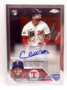 2023 Topps Chrome Ezequiel Duran- Texas Rangers RC Rookie Auto MLB - Picture 1 of 4