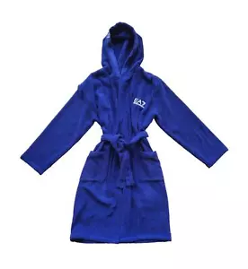 EMPORIO ARMANI accappatoio in cotone con cappuccio 904010CC79120233 blu - Picture 1 of 4