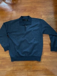Mens Quarter Zip Slim-fit Cotton Fall/ Winter sweater - Picture 1 of 8