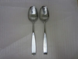 *WORN 2 Lauffer Bedford "JAPAN" Soup Spoons 7 1/4" - Picture 1 of 11