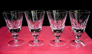 SAINT LOUIS JERSEY 4 WEINGLÄSER VERRES A VIN CRISTAL TAILLÉ PAQUEBOT FRANKREICH C - Bild 1 von 8
