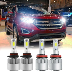 4x Combo de faros LED 6000 k para Ford EDGE 2015 2016 2017 2018 2019 2020 - Imagen 1 de 12