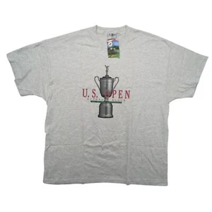 2002 US Open Shirt Uomo 2XL Bethpage Nero Golf Championship USA Grigio Girocollo - Foto 1 di 11