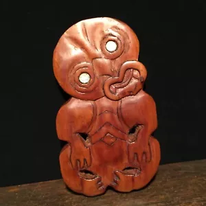 Vtg Antique New Zealand Maori Hei-tiki Primitive Good Luck Charm Ancestor Child - Picture 1 of 11