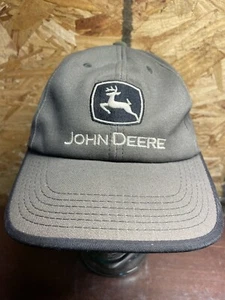John Deere Olive Green & Black K Products Brand Strapback Adjustable Trucker Hat - Picture 1 of 15